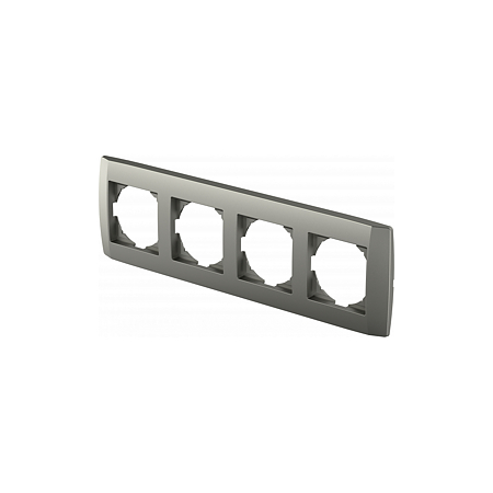 Rama decorativa cvadrupla TEM, Logiq, 4 module, plastic, titan