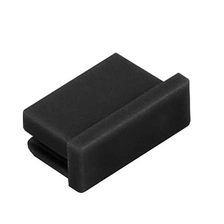 Terminatie plastic infundata pentru profil aluminiu pentru banda LED tip LL-01 si LL-02, plastic, negru, 20 mm