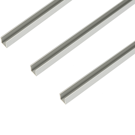Profil din aluminiu tip U, 12 x 13,5 x 1,3 mm, 1 m