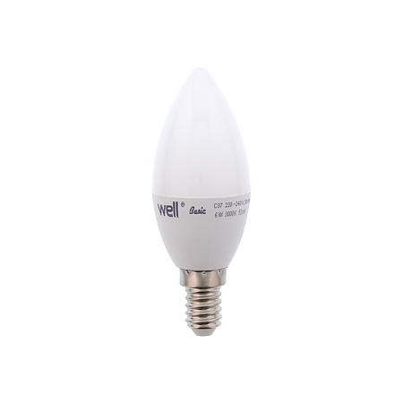 Bec LED 6W Well, E14, lumanare, lumina calda
