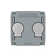 Modul intrerupator inteligent EC dublu tactil Livolo VL-FC2SZ2-2GSTL, gri, 46.5 x 46.5 x 37 mm