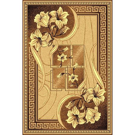 Covor clasic Gold 365/12, polipropilena BCF, bej-maro, 80 x 150 cm