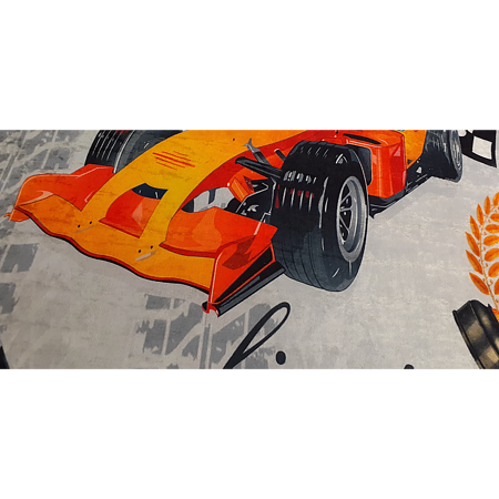 Covor copii Kids Cars, model cu masina, poliester, 70 x 140 cm