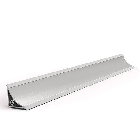 Profil inaltator concav, aluminiu, argintiu, 4 m