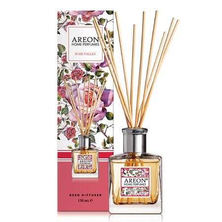 Odorizant cu betisoare Areon Home Perfume, Rose Valley, 150 ml