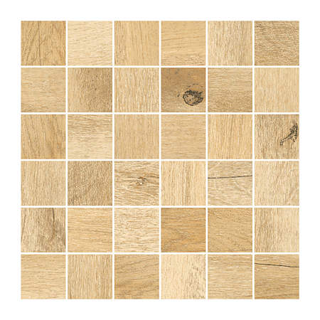 Mozaic ceramic Cesarom Pavimento, rectificat, PEI IV, R10, mat, lemn, bej, 30 x 30