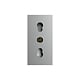Modul priza simpla standard italian Livolo VL-FCTL16A, policarbonat, argintiu