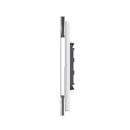 Panou intrerupator 2 x dublu Livolo VL-P701/01-4W, sticla securizata, alb 