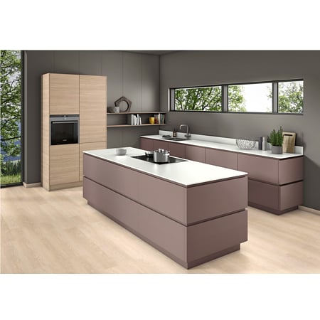 Blat de lucru laminat compact Egger W1101 ST76 Alb alpin, miez colorat, mat, 4100 x 650 x 12 mm