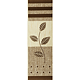 Brau faianta, Kai Ceramics Aruba, design cu frunze, maro si bej, 8 x 25 cm