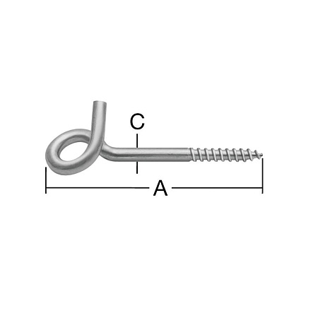 Carlig de tavan filetat pentru lemn, 140 x 8,9 mm Carlig de tavan filetat pentru lemn, 140 x 8,9 mm