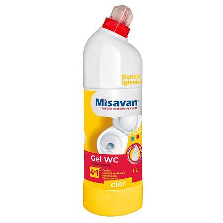 Solutie curatare toaleta Misavan Gel Wc Clor 4 in 1, 1 l