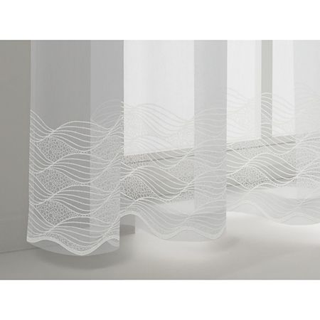 Perdea 61136, poliester, broderie, 101 alb, 145 x 245 cm