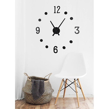 Ceas perete, MDF negru, analogic, model minimalist, 1 x AA Ceas perete, MDF negru, analogic, model minimalist, 1 x AA