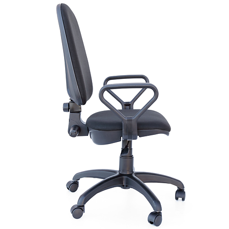 Scaun birou ergonomic Confort LX, cu brate, reglabil, stofa A1, negru