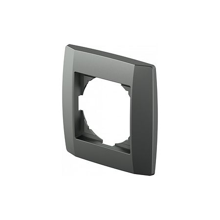 Rama decorativa simpla TEM, Logiq, 1 modul, plastic, antracit Rama decorativa simpla TEM, Logiq, 1 modul, plastic, antracit