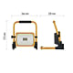 Proiector portabil reincarcabil Emos ACCO, 5V, 20W, lumina rece, IP54, 2000 lm