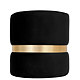 Taburet Ring, inel auriu, stofa neagra H01, rotund, 38 x 38 x 40 cm