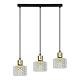 Suspensie Lumi, 3xG9, 8 W, metal/acril, transparent/auriu Suspensie Lumi, 3xG9, 8 W, metal/acril, transparent/auriu