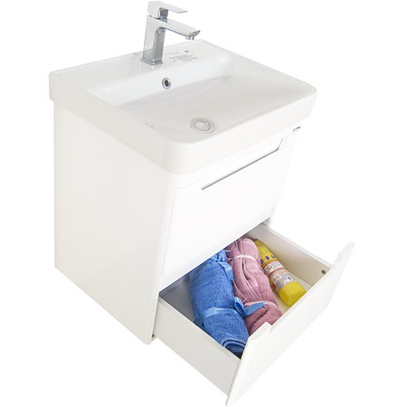 Set Mobilier Seria 502 Badenmob, masca, lavoar, oglinda, alb, 60cm