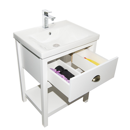 Baza cu lavoar Badenmob Seria 720, MDF- PAL, alb, 70 x 46 x 83 cm