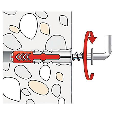 Diblu cu surub cap L Fischer Duopower, nylon, 10 x 50 mm, 2 bucati