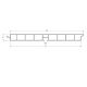 Plinta PVC cu folie de transfer, alb, 150 mm x 4 m