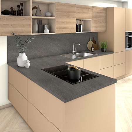 Placa antistropi Egger F186 ST9 / F032, Beton Chicago gri deschis / Granit Cascia gri, 2 fete, 4100 x 640 x 8 mm