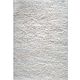 Covor modern Shaggy de Luxe 8000/10, polipropilena friese, model alb, dreptunghiular, 60 x 100 cm