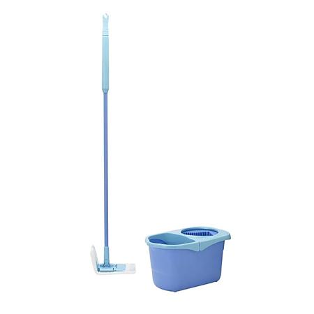Set mop si galeata Spontex Express System Plus, coada cu sistem stoarcere 360 + galeata