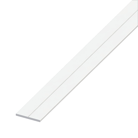 Bara plata PVC, alb, 19.5 x 1.5 mm, 1 m