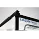 Paravan de dus Sanotechnik Sanoflex Industrial TM120B, sticla decor, EasyClean, profile aluminiu, negru mat, 118-120x200 cm