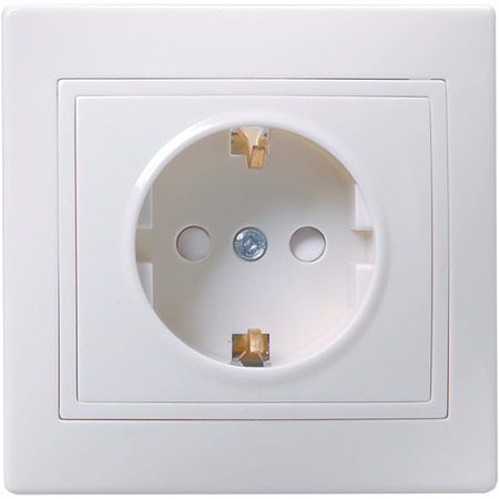 Priza simpla IEK Quarta, 16A, IP20, alb