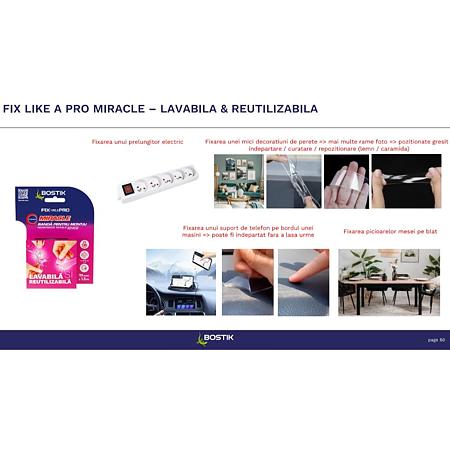 Banda dublu adeziva pentru montaj Bostik Miracle, transparenta, 19 mm x 1.5 m