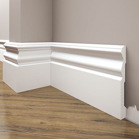 Plinta pardoseala Elegance, polimer dur, alb, 2440 x 15 x 119 mm Plinta pardoseala Elegance, polimer dur, alb, 2440 x 15 x 119 mm