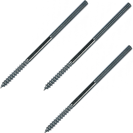 Prezon pentru lemn si metal, otel zincat, M8 x 50 mm, L30/M16