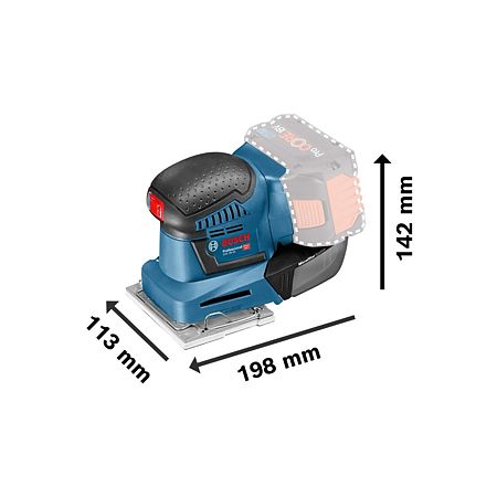 Slefuitor cu vibratii Bosch Professional GSS 18V-10, 18 V, 22.000 vibratii/min.