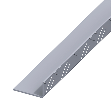 Profil aluminiu striat tip L, 29.5 x 53.6 x 1.7 mm, 1 m