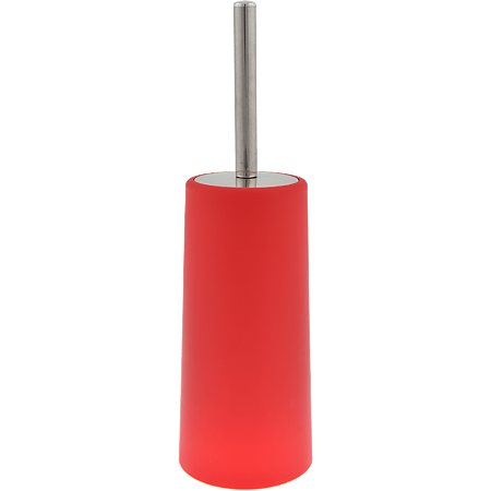 Perie WC MSV Slim, polipropilena/metal inoxidabil, rosu, 10 x 22 cm