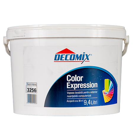 Vopsea lavabila exterior Decomix Color Expression, Baza Intens, 9.4 l
