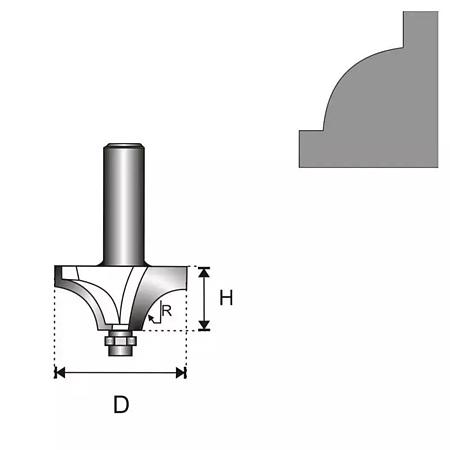 Freza lemn Dedra, otel, 2 lame tungsten, prindere standard, 6 x 19 mm