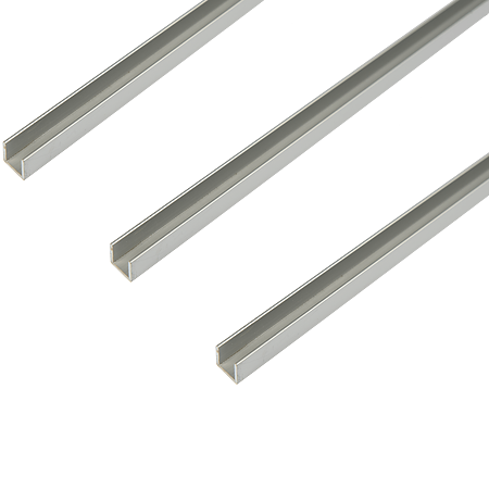Profil din aluminiu tip U,  12 x 13,5 x 1,3 mm, 2 m