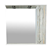 Oglinda cu dulap Sanitop Rustik Antik, MDF/PAL, alb patinat, 700 x 720 x 185 mm