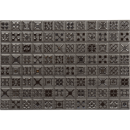 Faianta decorativa Calypso, finisaj mat, maro, model geometric reliefat, 40 x 27.5 cm