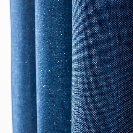 Draperie Precieux 57187, 100% poliester, bleu 140, 140 x 260 cm