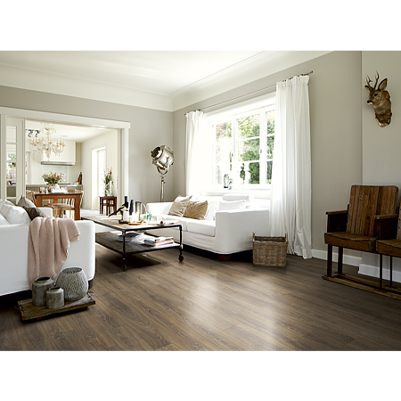 Parchet laminat 10 mm Egger Stejar Toscolano Tabac EHL077, nuanta medie, clasa de trafic 32, click, 1292 x 193 mm