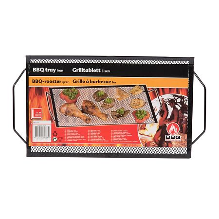 Tava metalica pentru gratar BBQ Collection, otel inoxidabil, 40 x 20 x 3 cm 