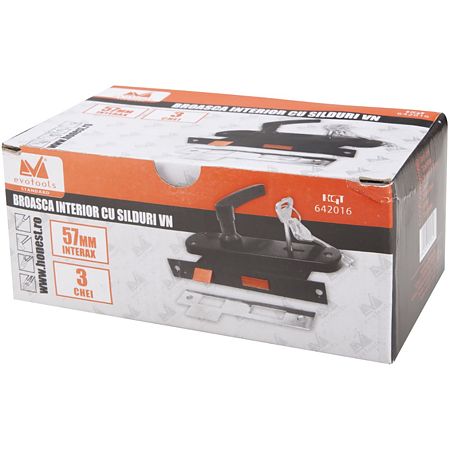 Broasca Tip P cu silduri EvoTools, negru, 57 mm