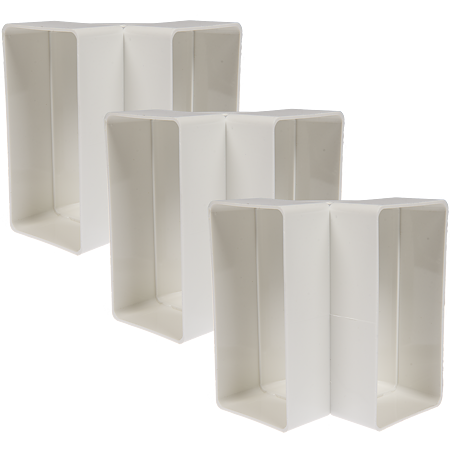 Cot vertical 90° Vents, PVC, alb, 60 x 120 mm