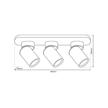 Spot Andy, 3 x GU10, aluminiu, negru/auriu Spot Andy, 3 x GU10, aluminiu, negru/auriu
